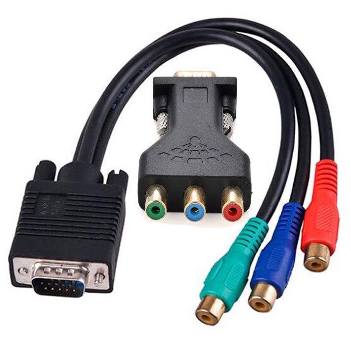 Computer VGA to AV Connection Cable ThreeColor Difference Composition