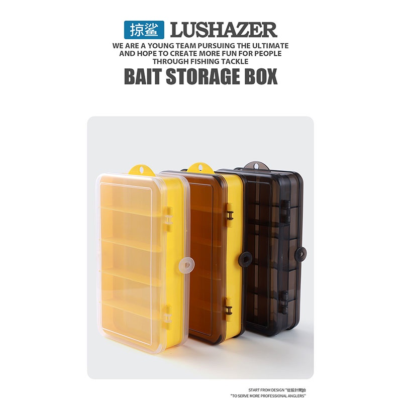 Doublesided fishing storage box portable accessories box outdoor