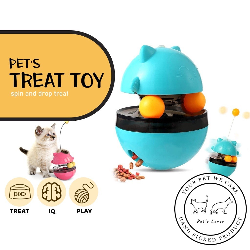 Pawly Crawly Pet Food Dispenser Toy Cat Dog Interactive Snack