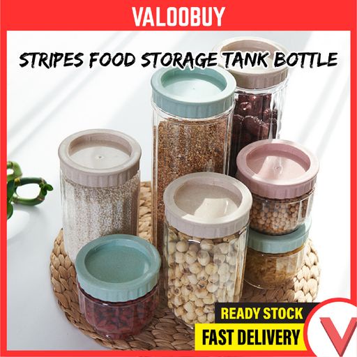 500ml/ 1000ml/ 1600ml Food Storage Tank Bottle Stackable Clear Plastik