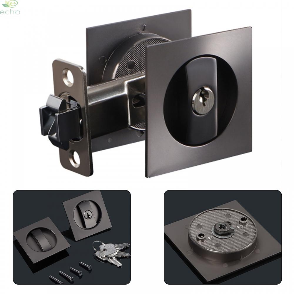 Square sliding door lock embedded sliding door lock pocket door lock