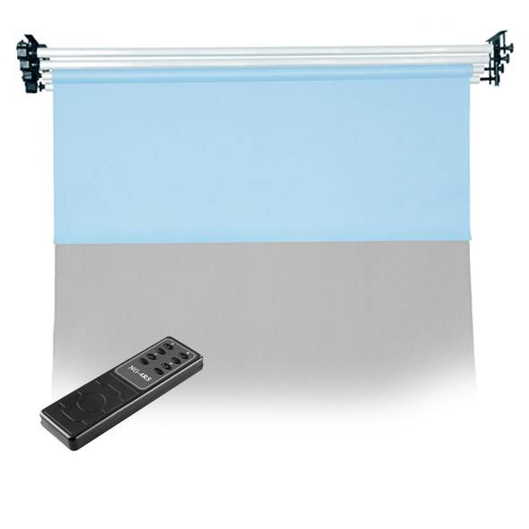 Wall Mounted Motorized 4 Rollers Backdrop Kit with 4 Colors Paper ...
