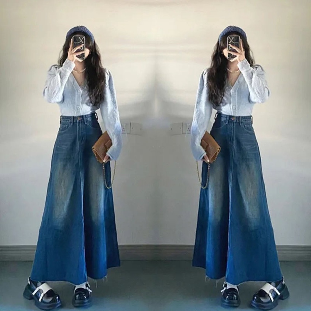 American Vintage New High Waist Versatile Denim Skirt Women s Slim A line Shopee Malaysia