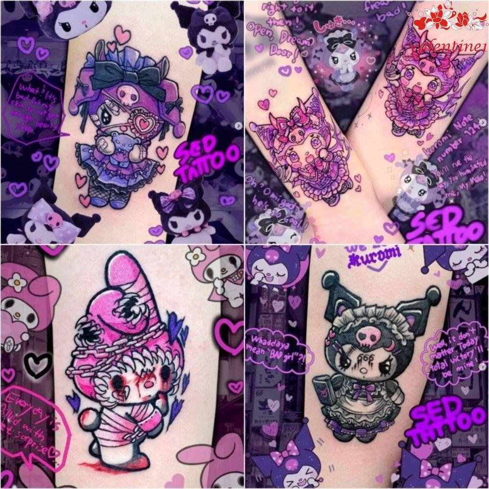 VALENTINE1 Cartoon Tattoo Stickers Sweet Arm Foot Kuromi Children's Gift Beauty Tool Waterproof ...