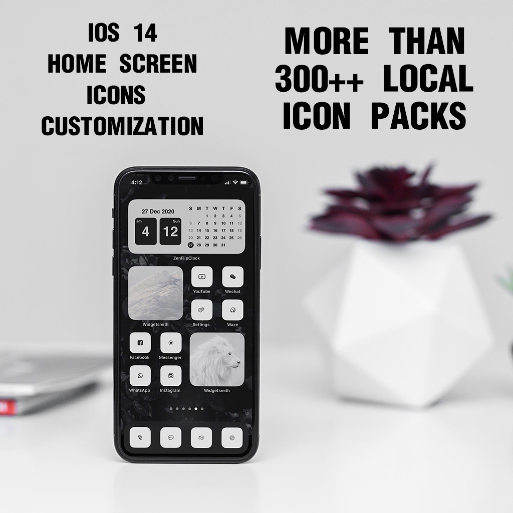 Make your iPhone Home Screen Theme Different!!300++ Minimal IOS 14 iPhone 【Mini White】 Icon