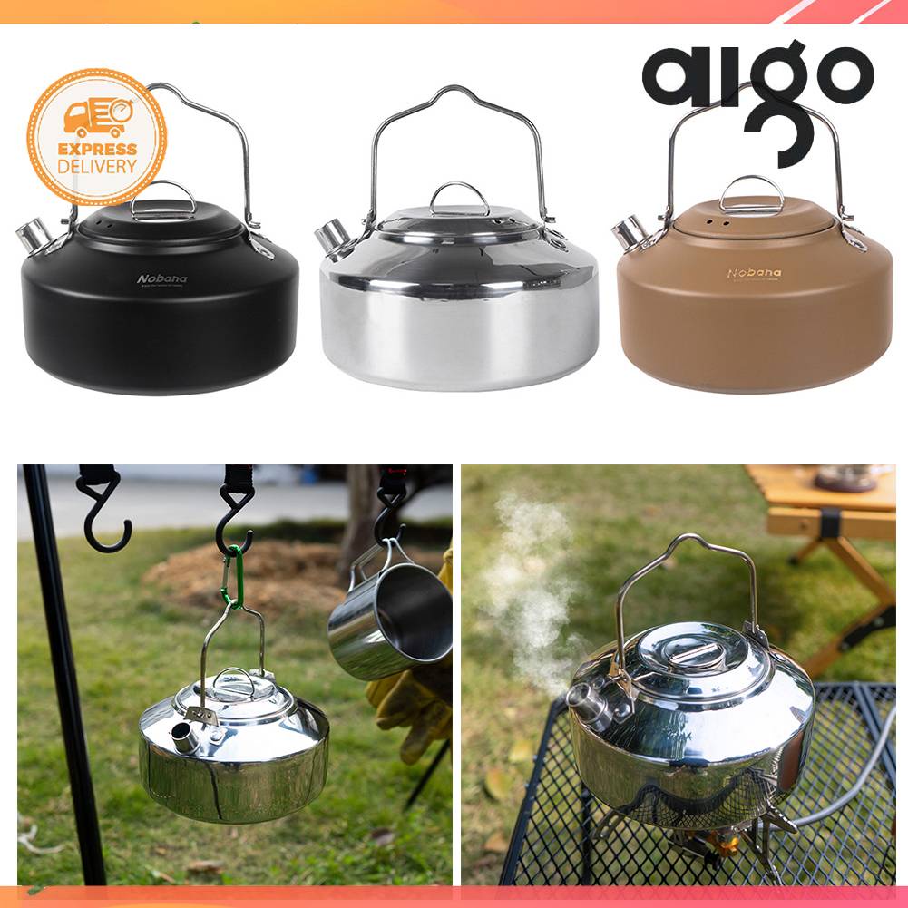 Mini Camping Kettle 1L Boil Water Kettle Lightweight Teapot Backpacking