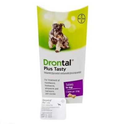 Drontal Plus Tasty Dog Dewormer Flavor Dewormer Medicine Per 1 Tablet ...