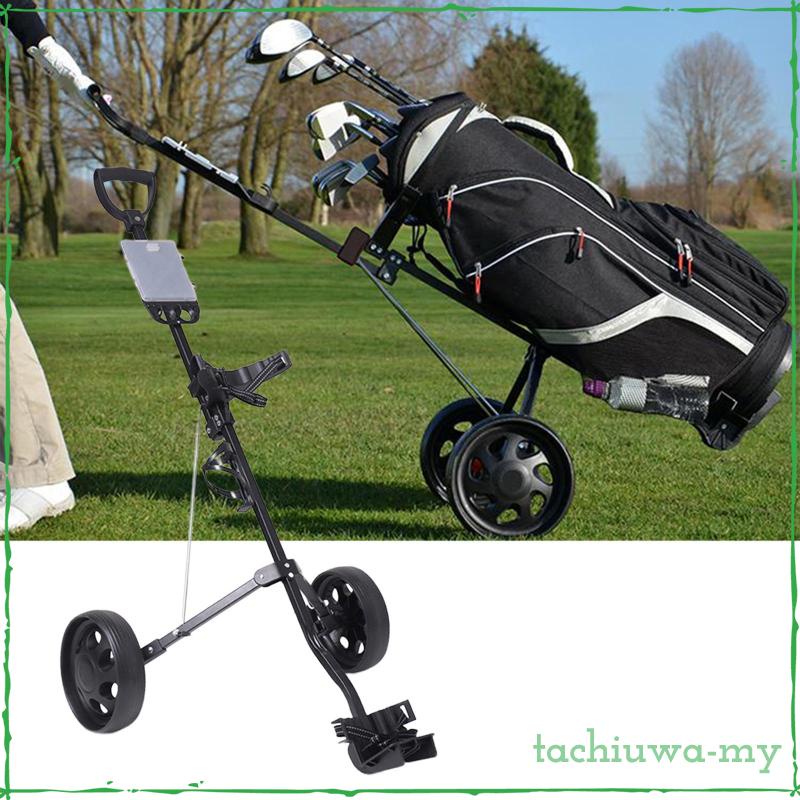 [TachiuwaMY] Folding Golf Pull Cart, Golf Trolley, 2 Wheel Collapsible