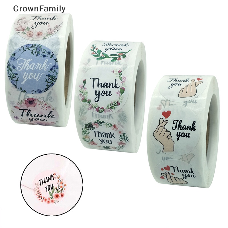 [CrownFamily] 500Pcs/roll Thank You Sticker for seal labels er ...