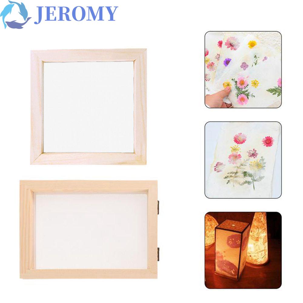 JEROMY DIY Paper Making Screen Retro Wooden paper holder Screen Frame ...