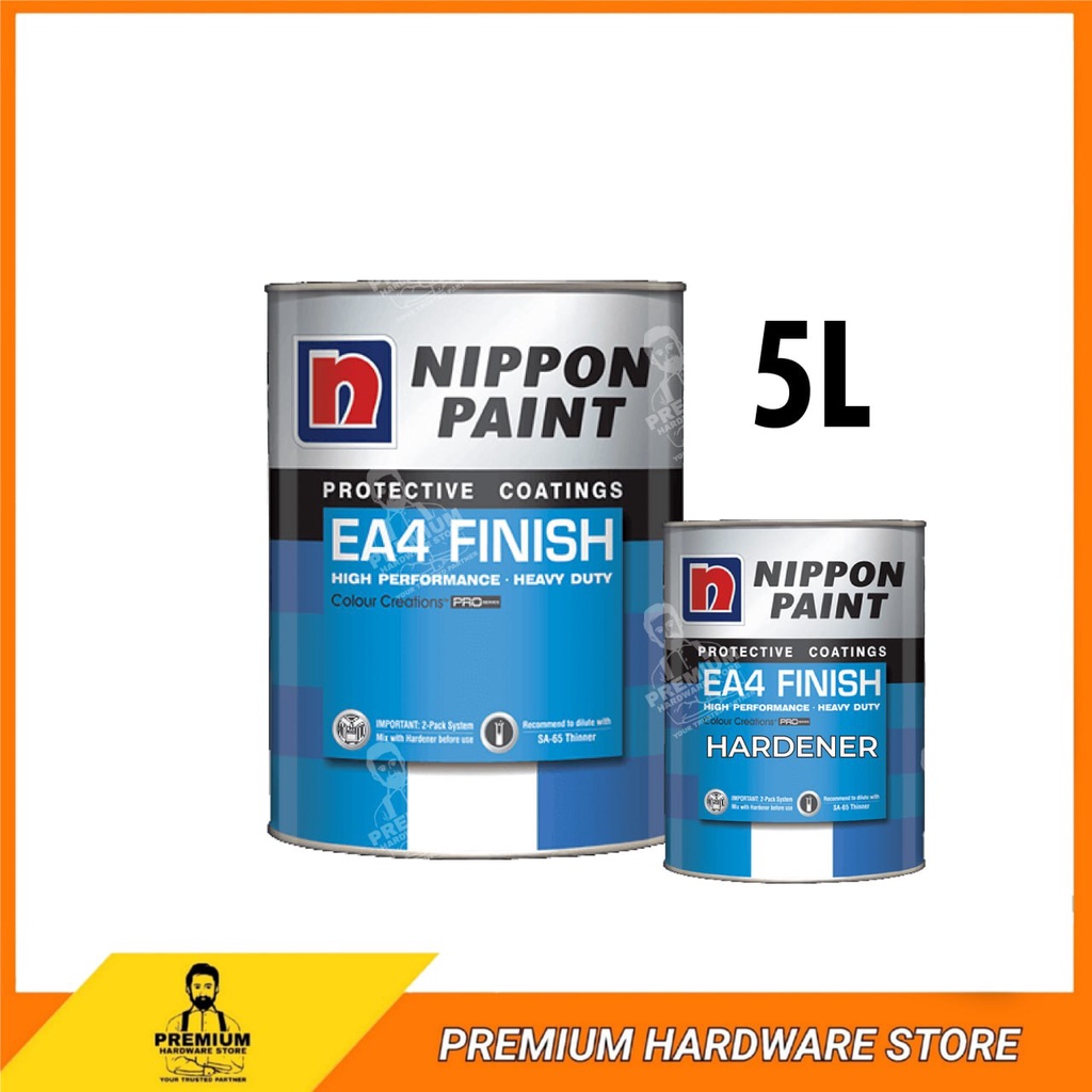 NIPPON PAINT EA4 Finish 5L Protective Coating Heavy Duty Epoxy Paint ...