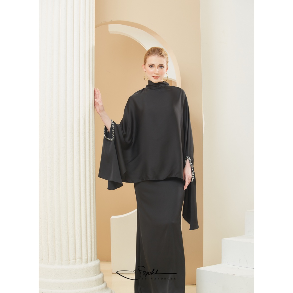 Chanela Luxe Kurung Exclusive Black | Shopee Malaysia