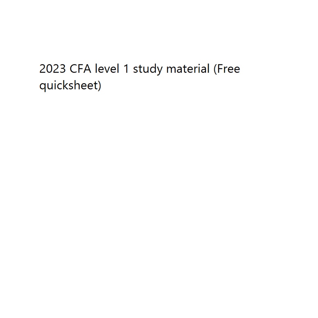 2023 CFA level 1 study material (Free quicksheet) Shopee Malaysia