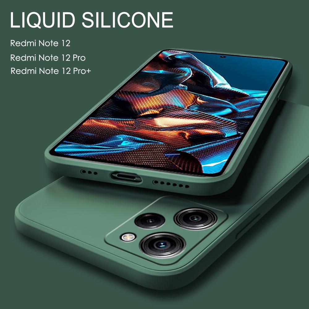 Xiaomi Redmi Note 12 Pro Plus Square Soft TPU Silicone Case Candy Color ...