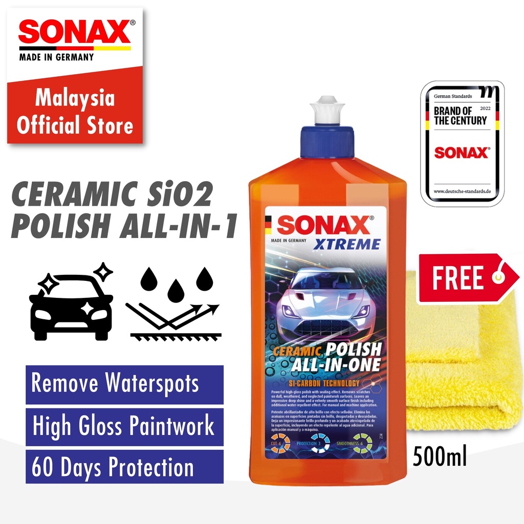 SONAX Ceramic Polish All In One 500ml (1 Step Polish Watermarks Remover