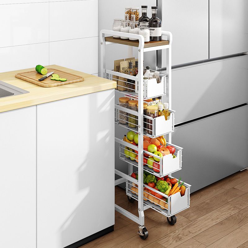 Refrigerator Gap Rack Kitchen Pull-out Rack Floor-standing Multi-layer ...