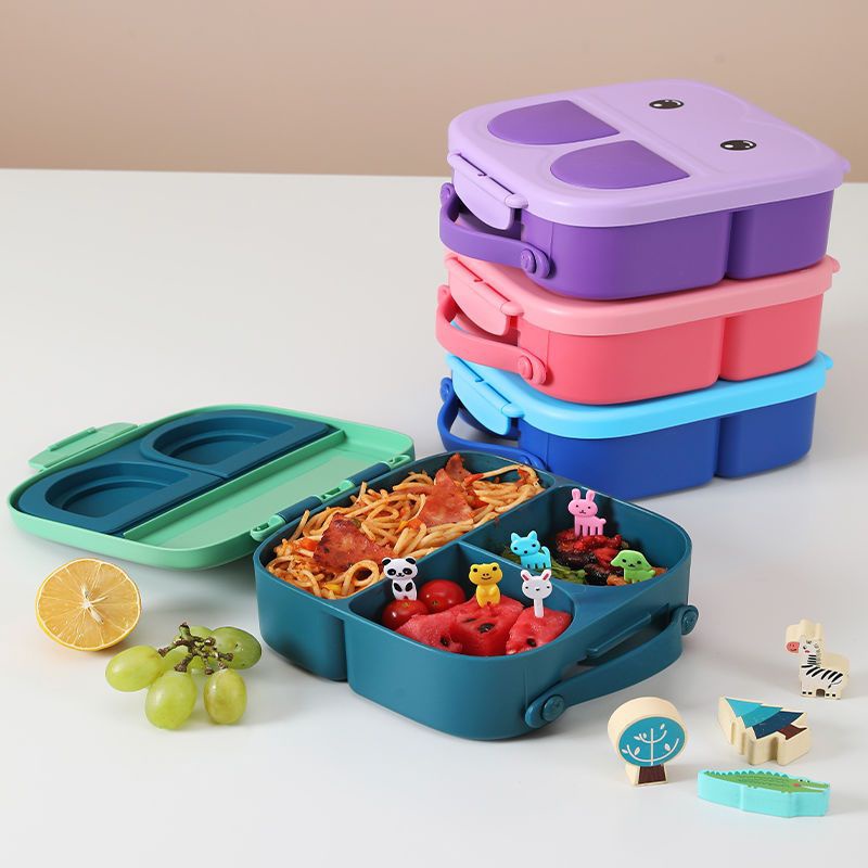 Rabbit Bento Box Children Students School Use 4 Compartments And ...