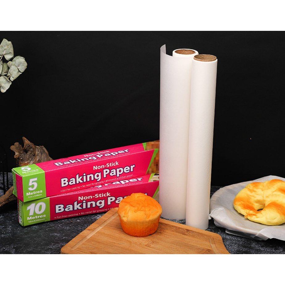 5m/10m/20m kitchen baking paper with cutter oil paper bakery kek kertas ...