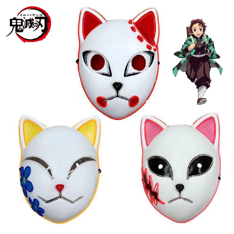 Anime Demon Slayer Tanjiro Mask Kimetsu No Yaiba Mugen Train Makomo ...