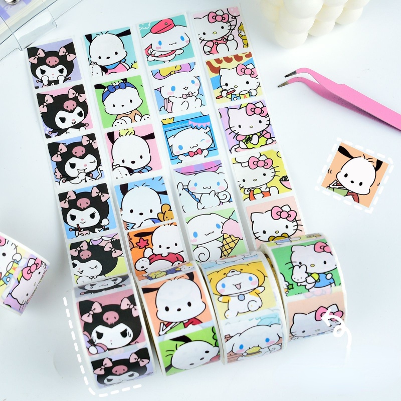 200pcs Sanrio Stickers Kawaii Hello Kitty Melody Kuromi Cinnamoroll ...