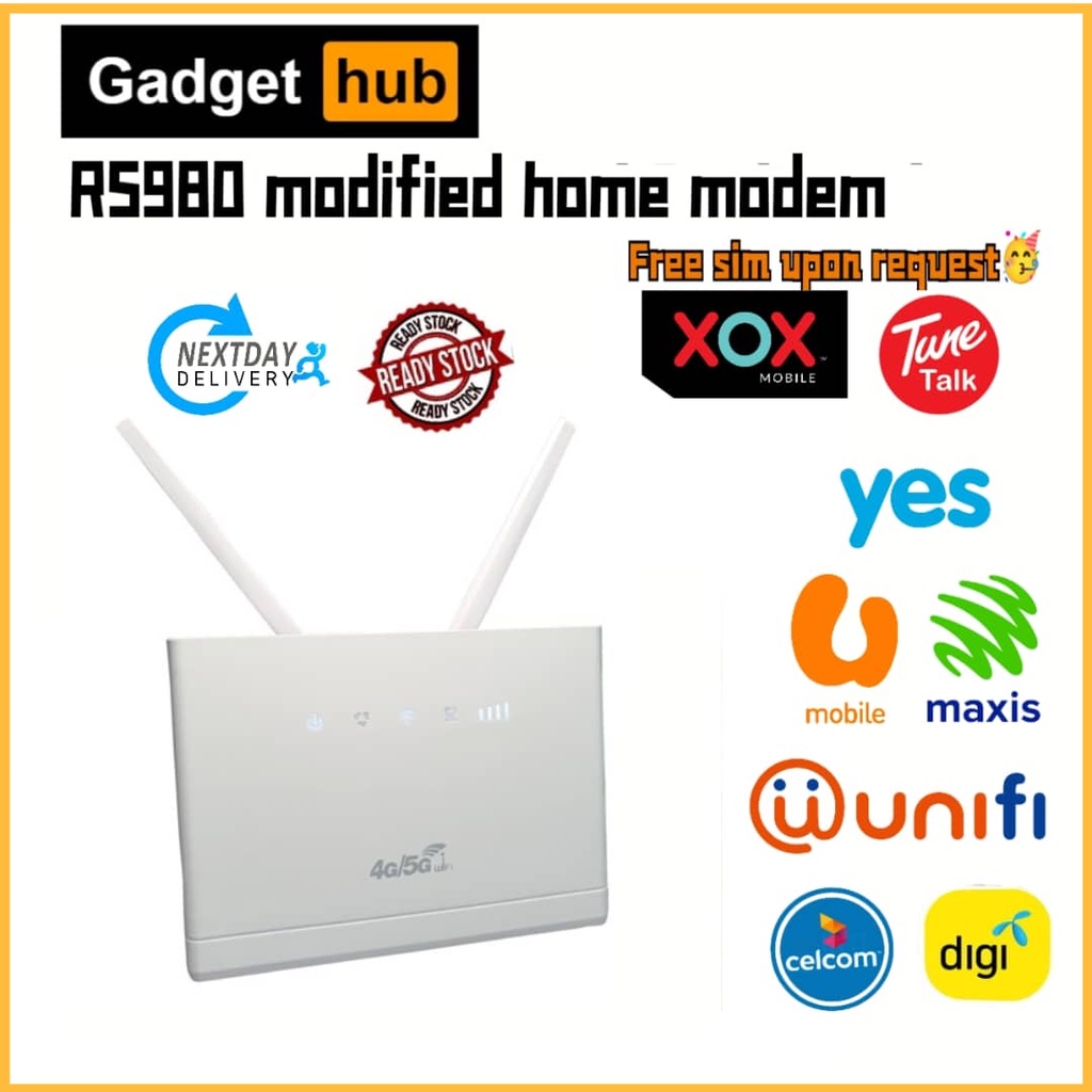 RS980+ Modified 4G LTE Simkad Modem Router Bypass Unlimited Hotspot ...