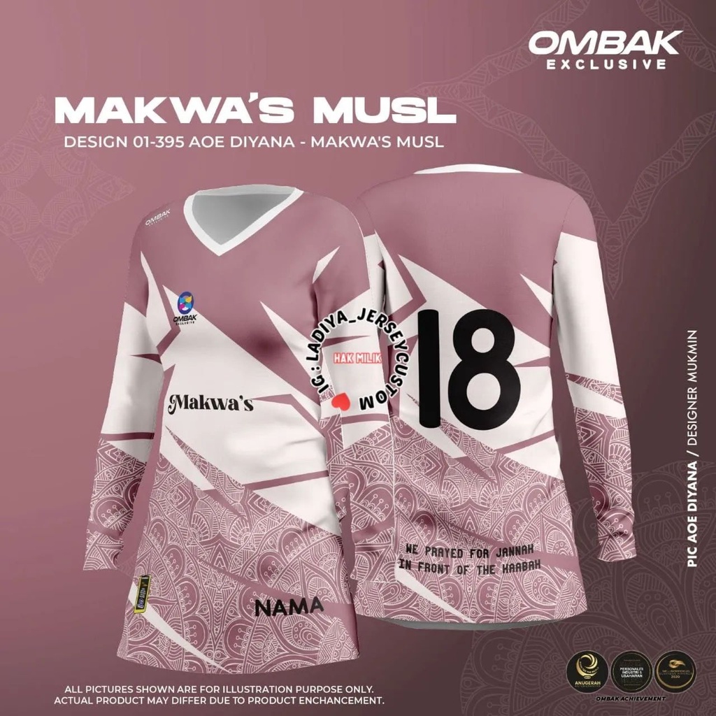 Tshirt Muslimah Jersey Makwas Baju Jersey Muslimah Baju Muslimah