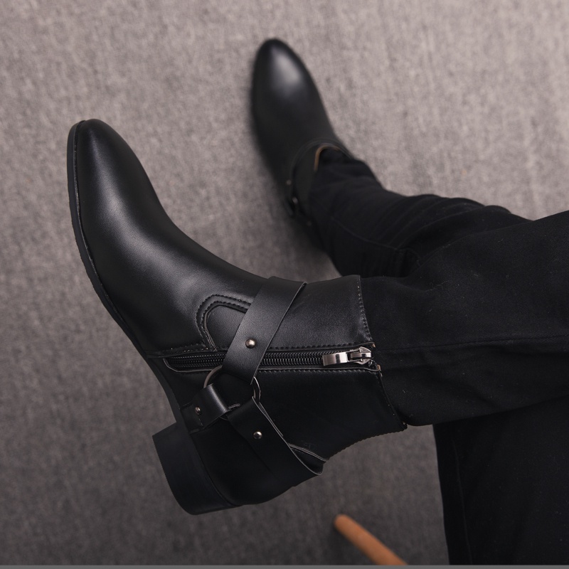 Men's Zip Boots Classics Casual Wedding Short Lace up Retro Vintage ...