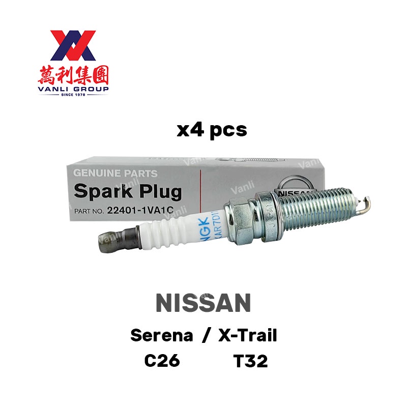 Nissan Iridium Spark Plugs for Nissan X-Trail / Serena (4PCS) - 22401 ...