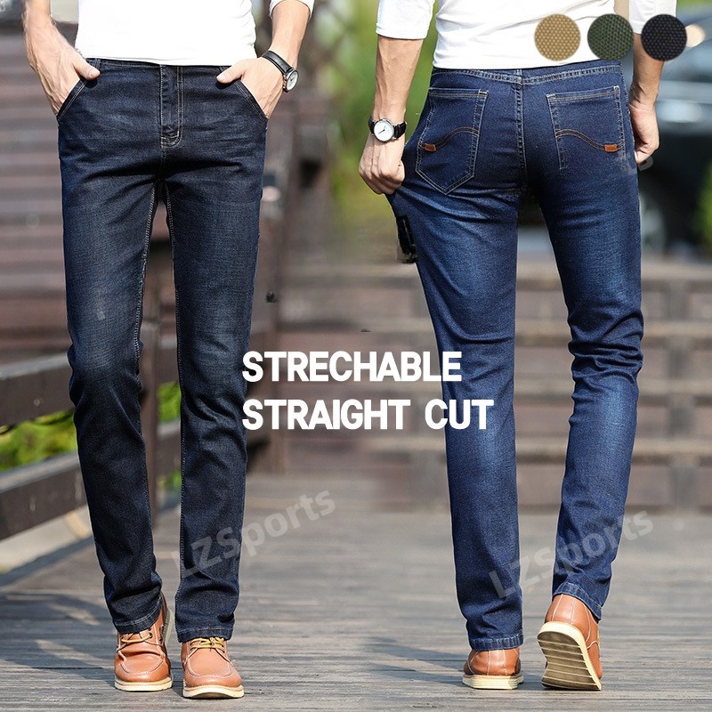 09 slim fit jeans men jeans slim fit lelaki jeans men straight cut stretchable jeans men denim