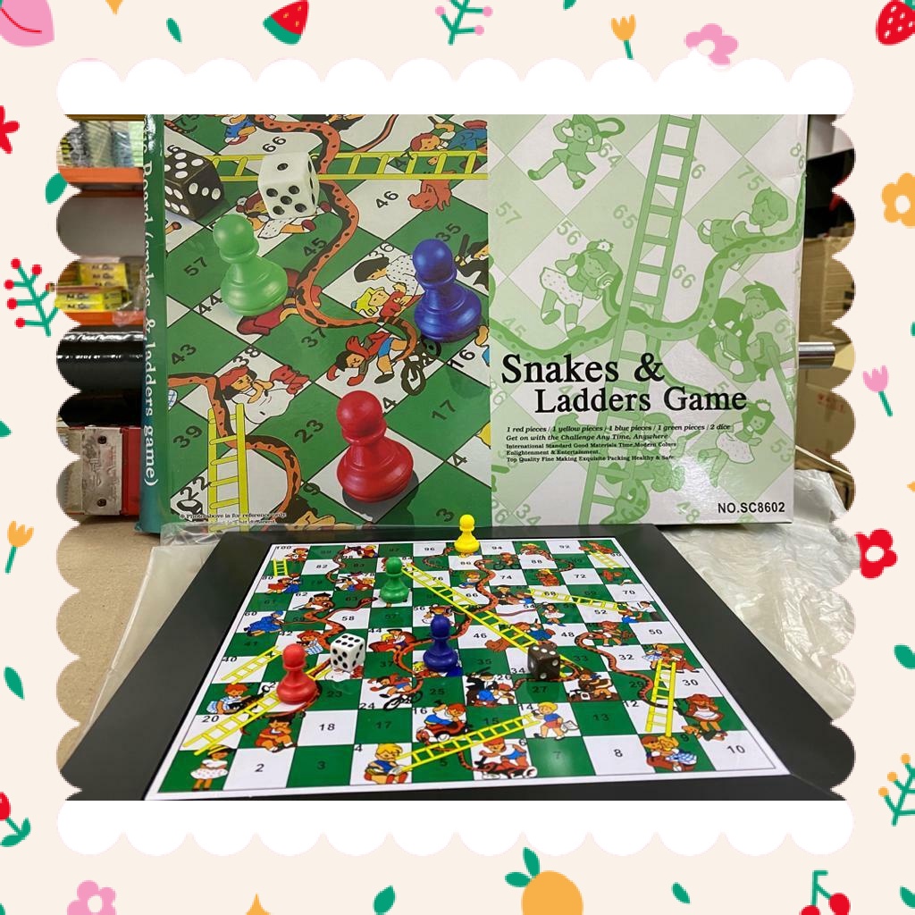 Local Stock Premium Snake & Ladder Board Game / Snake Game Set
