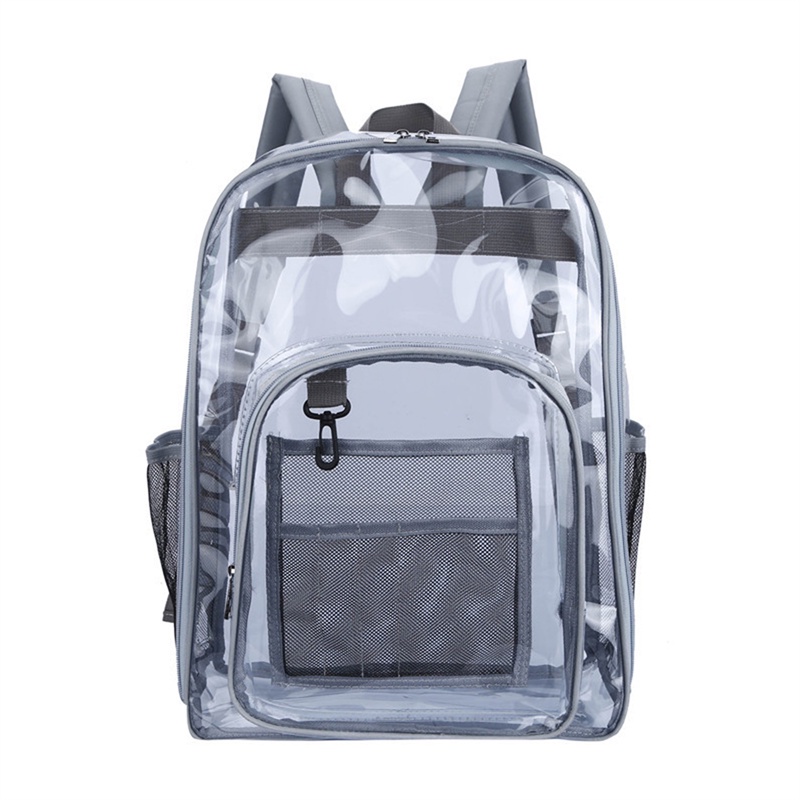 Transparent Sports Pvc Clear Bag Crossbody Front Pocket Unisex Backpack 