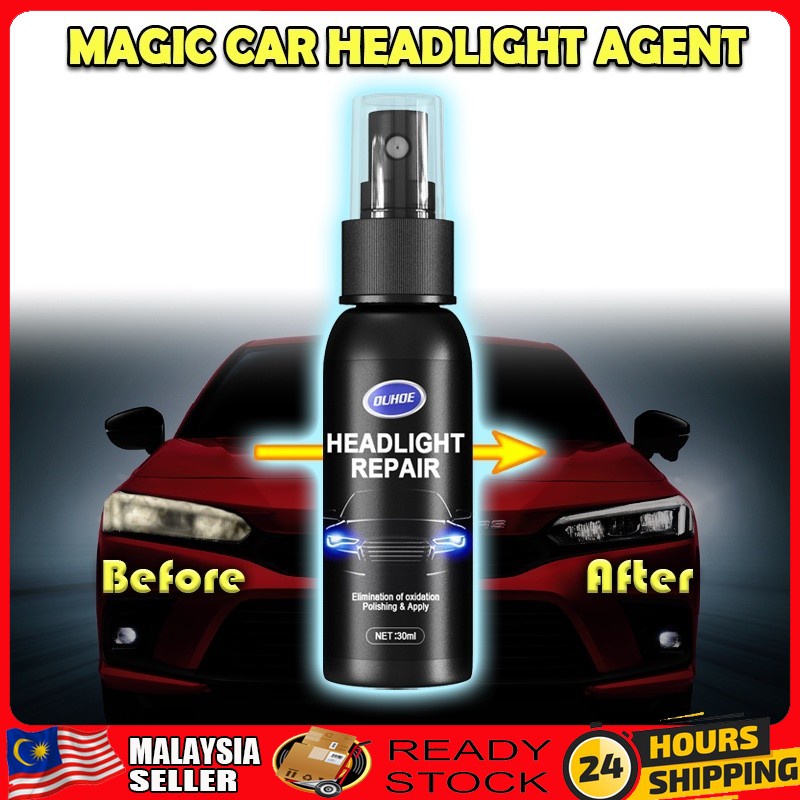 Magic Car Headlight Polishing Agent 30ml Restoration Scratch Yellowing ...