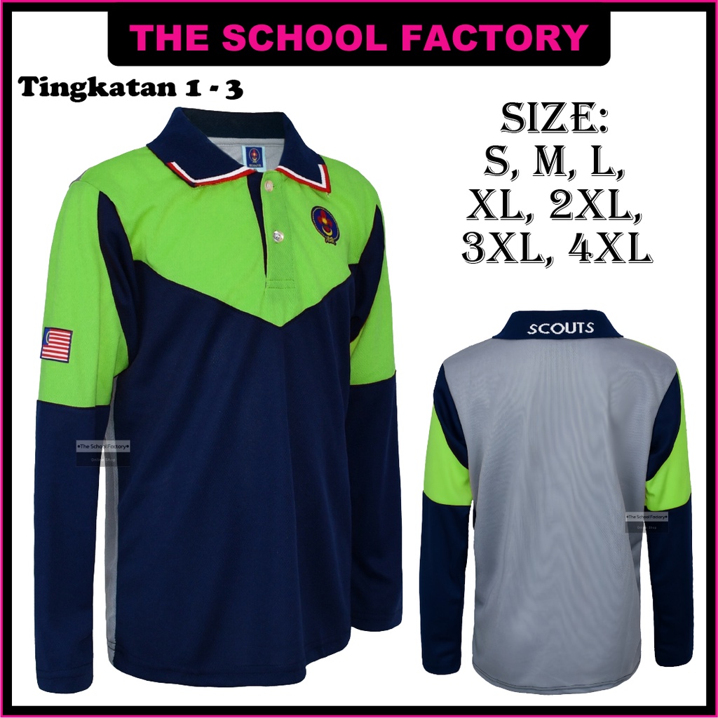 Tshirt Uniform Scout Microfiber Eyelet Pengakap New Design Lengan ...
