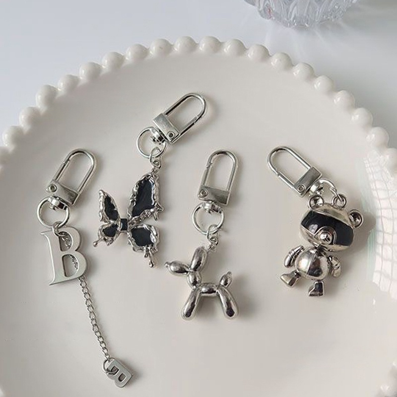 Monnel Gorgeous Crystal Milk Cow Charm Keychain - Cute Animal Pendant With Lobster Clasp (White, 5.3cm) - View #6