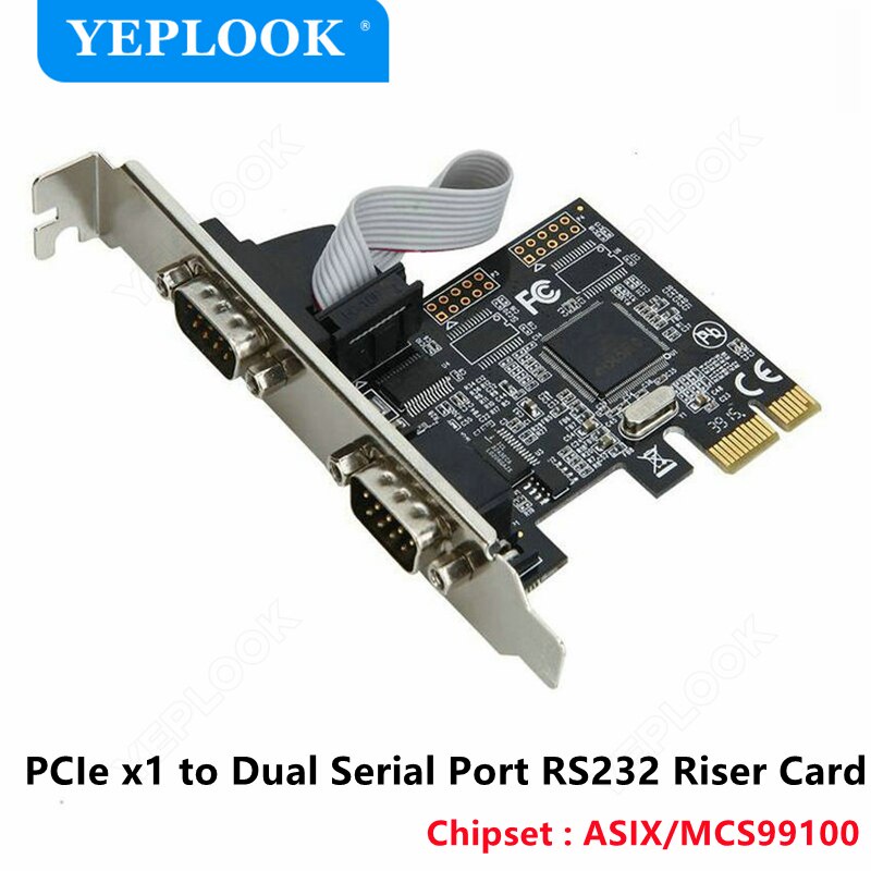 PCIe to Dual Serial Port PCIE to 2 Ports RS232 DB9 Expansion Card