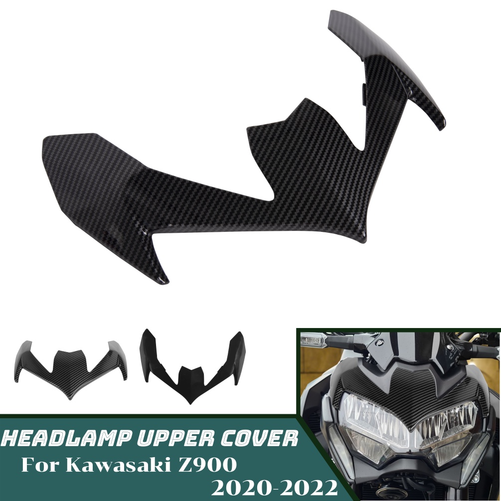 WOLFLINE Carbon Front Upper Headlight Cover Shield For Kawasaki Z900 - View #4