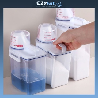 Multi-Use Laundry Powder Detergent Dispenser Food Grains Rice Storage  Container Pour Spout Measuring Cup Detergent Box