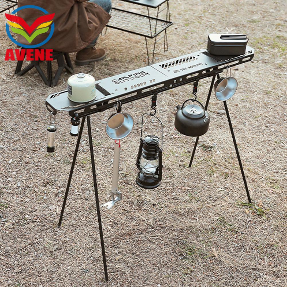 Camping Hanging Rack Top Plate Foldable Tripod Shelf Board for BBQ ...