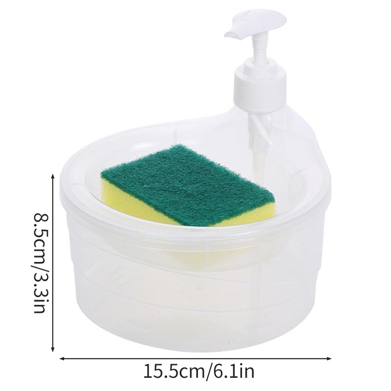 Soap Dispenser 2 in 1 Box Holder Pump Dispenser Manual Utility Kitchen ...