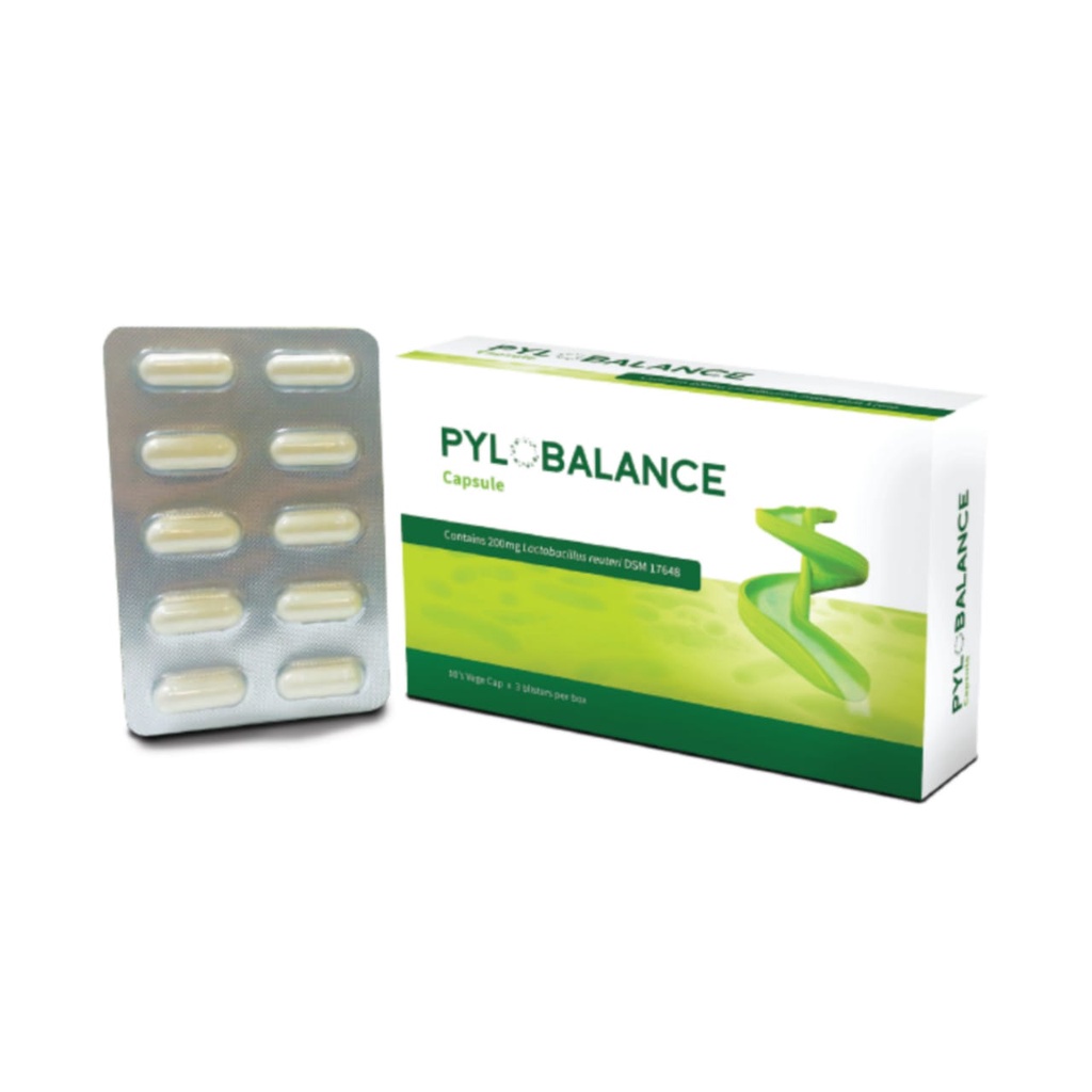 PYLOBALANCE (Contains 200MG Lactobacillus Reuteri) 30'S Capsule (EXP10