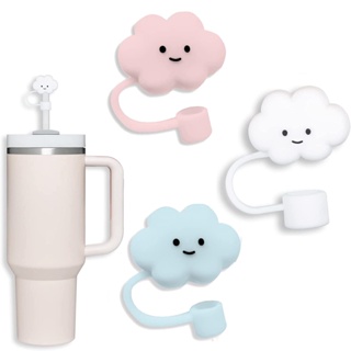 4 Pack Compatible with Stanley 30&40 Oz Tumbler, 10mm Flower Straw Covers  Cap, Cute Silicone Straw Covers, Straw Protectors, Various Shapes Soft