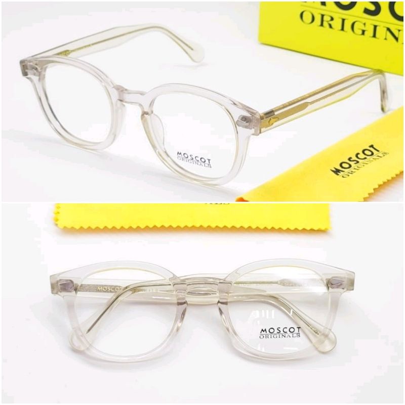 MOSCOT LEMTOSH Minus Eyeglass Frame Size L Square Photochromic Blueray ...