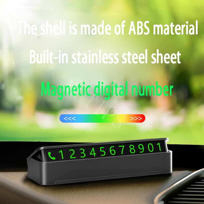 Mercedes Benz Car Parking Phone Number Plate Box Hidden Luminous Holder ...