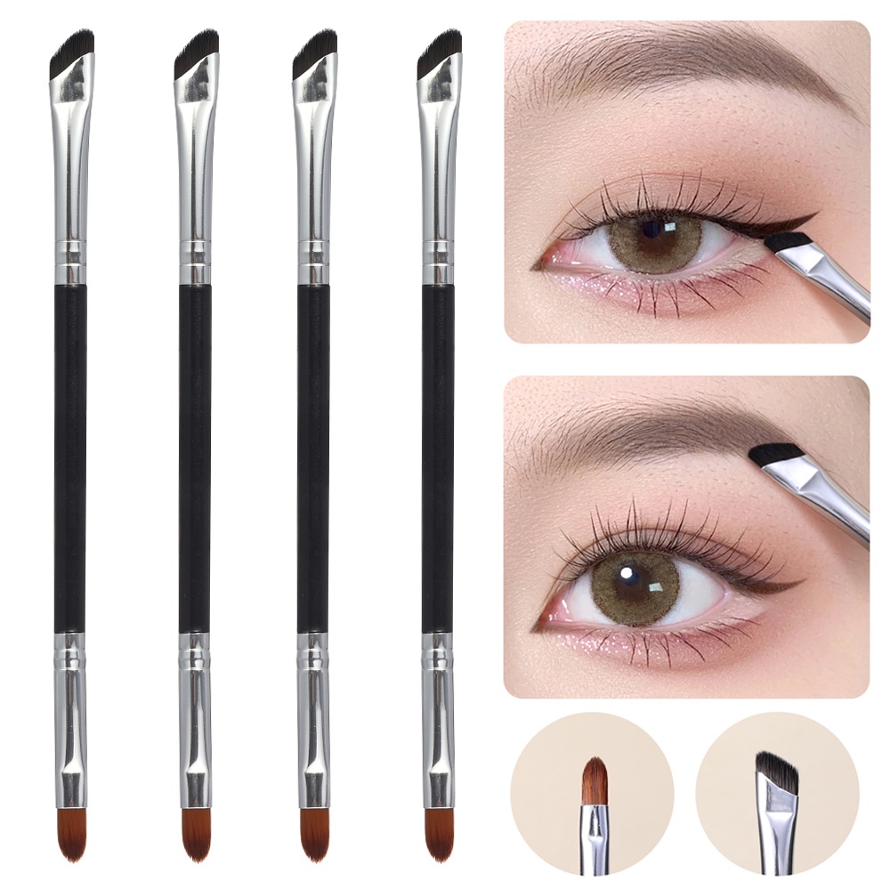 Double-ended Blade Eyeliner Brush Professional Bevel Eyebrow Brushes ...