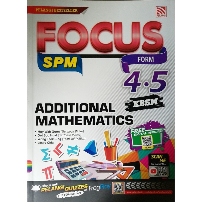ADDMATHS RB F4-F5 FOCUS SPM ADDITIONAL MATHEMATICS 2018(ISBN ...