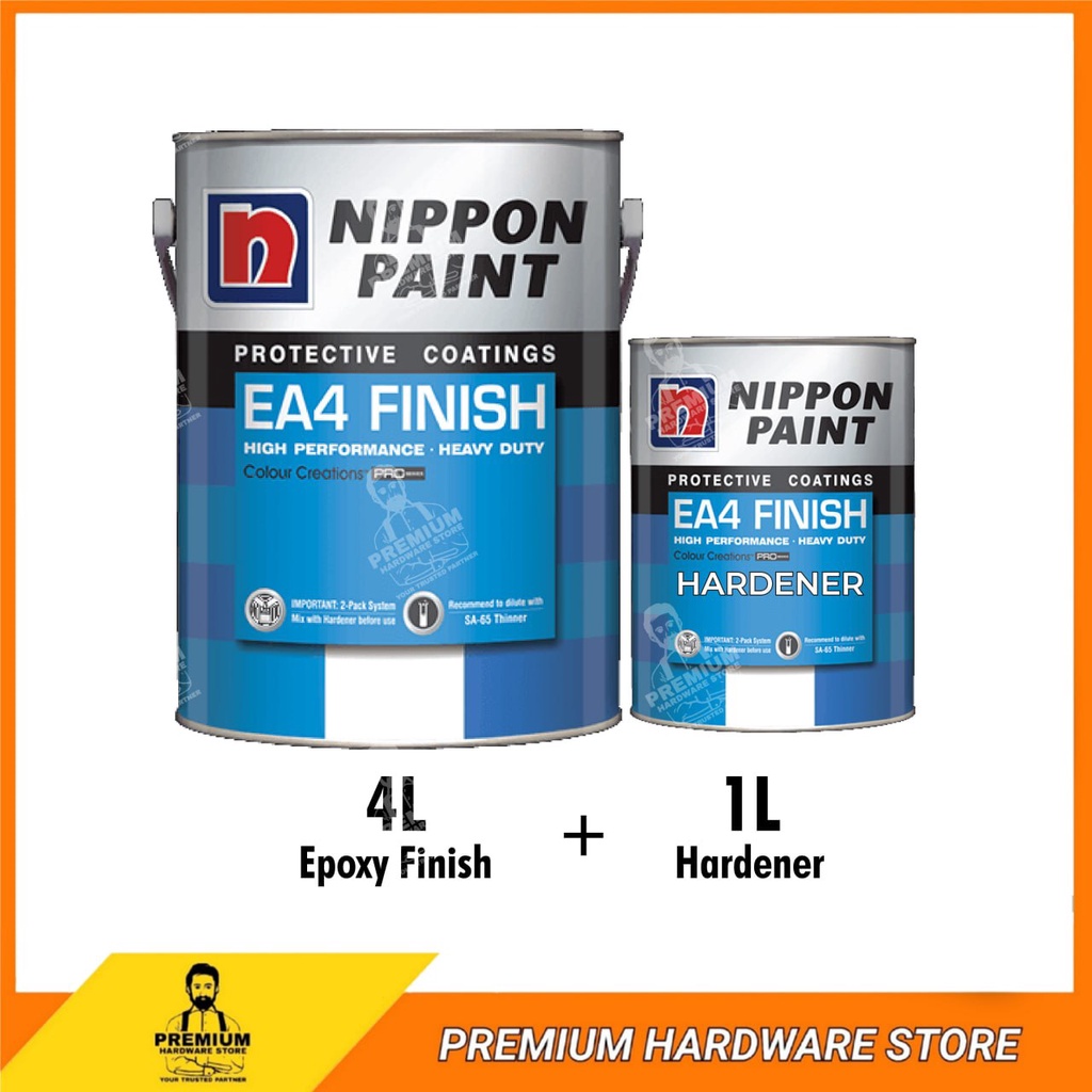 NIPPON PAINT EA4 Finish 5L Protective Coating Interior Epoxy Wall Floor ...