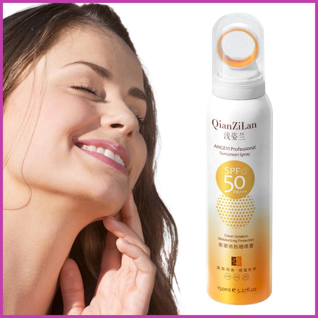 Facial Sunscreen Sweatproof Moisturizing SPF 50 Waterproof Sunscreen Mist Portable Face