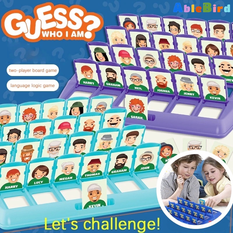 Guess Who I Am Card Game Interactive Board Games TwoPlayer Board