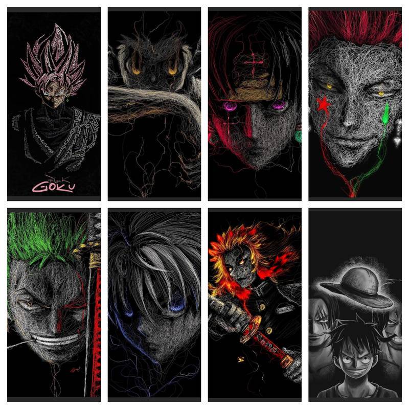 Anime Poster One PIECE Luffy ZORO Gojo Naruto canvas painting wall art