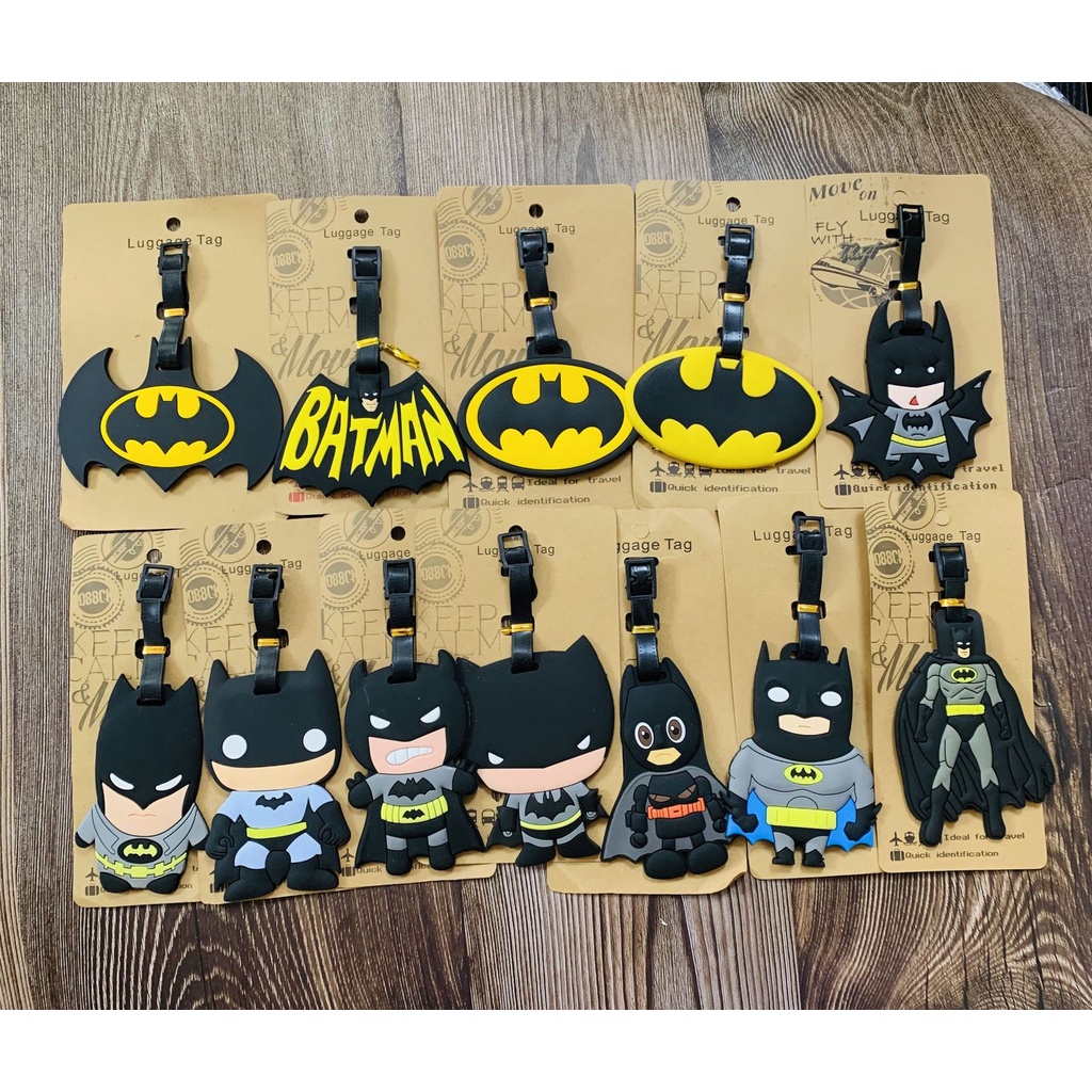 Étiquette à Bagages Batman – Silicone Noir Et Jaune – Voyage – Neuve